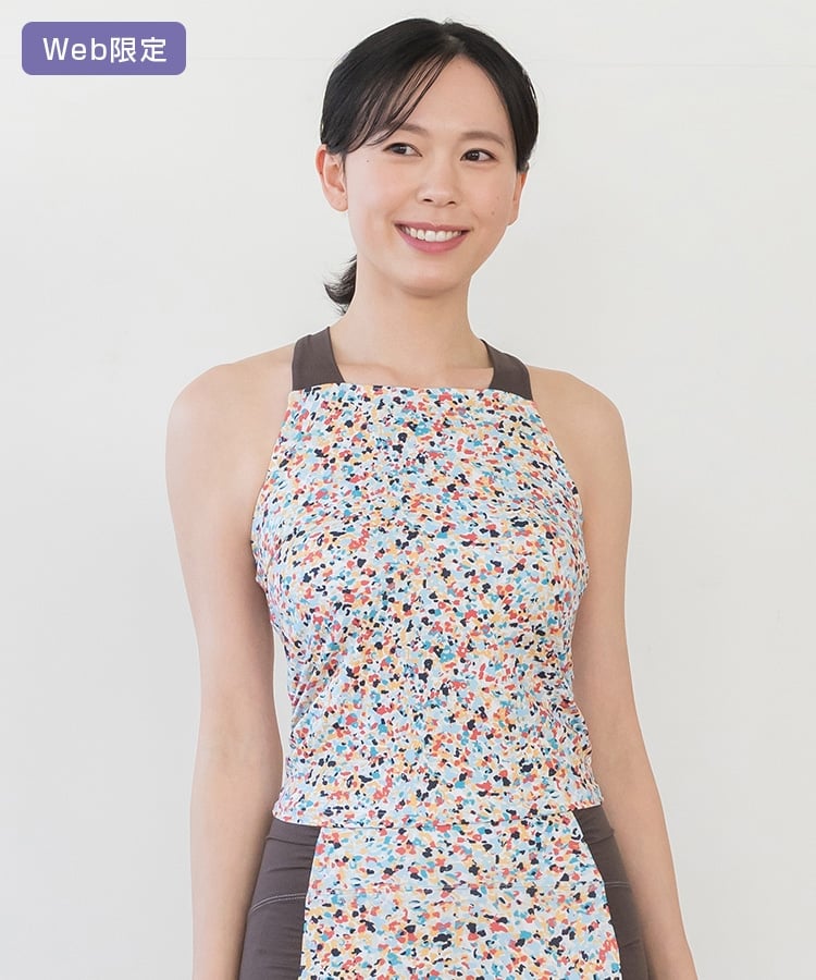 SUKALA】スポットペイントホルターネックブラ(XS・S・Mサイズ ブルー