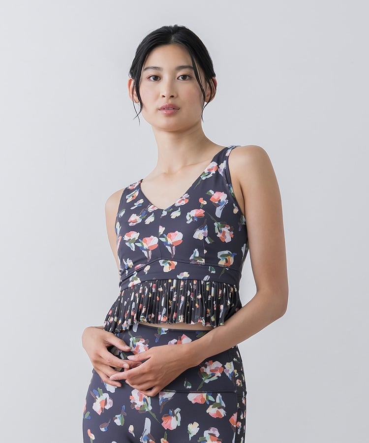 SUKALA】ローズプリントブラトップ(XS・S・Mサイズ ライラック・ワイン