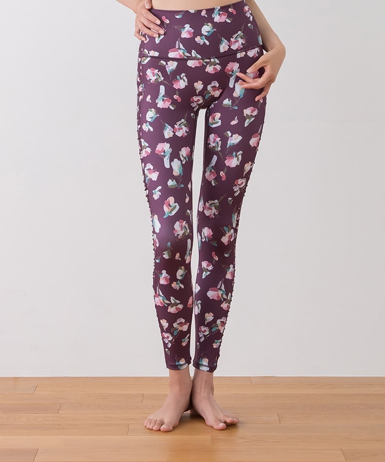 SUKALA】ローズプリントレギンス(XS・S・M・Lサイズ ブラック