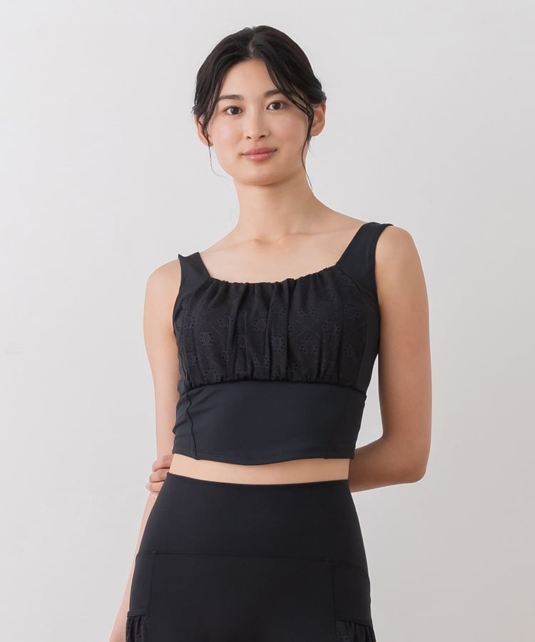 SUKALA】フラワーレースブラトップ(XS・Sサイズ ブラック・ブラウン