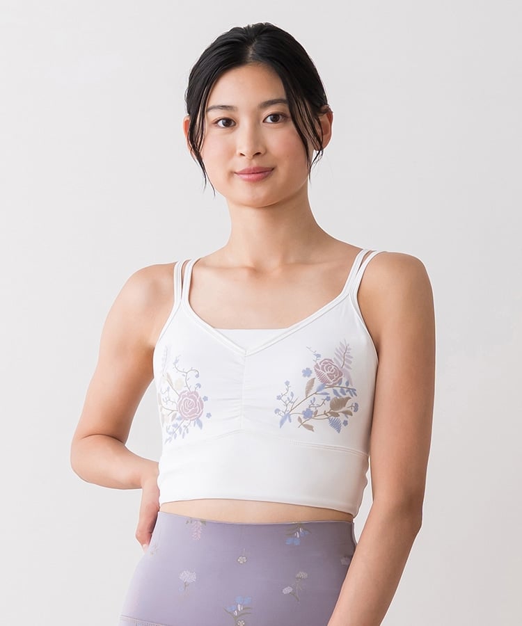 SUKALA】フラワーブーケブラトップ(Sサイズ ブラック・オフホワイト