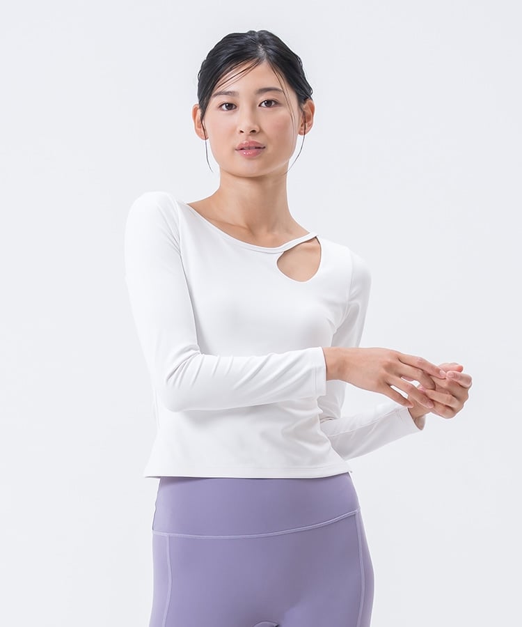 SUKALA】カップ付きモダンカットアウトロングスリーブ(S・M・Lサイズ