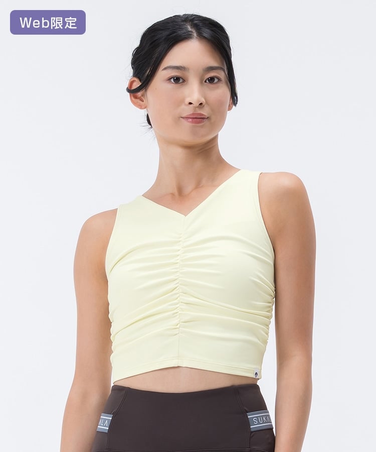 SUKALA】アメリカンスリーブギャザータンクトップ(XS・S・Lサイズ