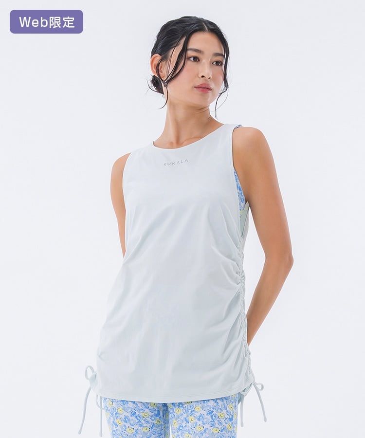 SUKALA】フラワーガーデンプリントセパレートタンクトップ(S・M・L