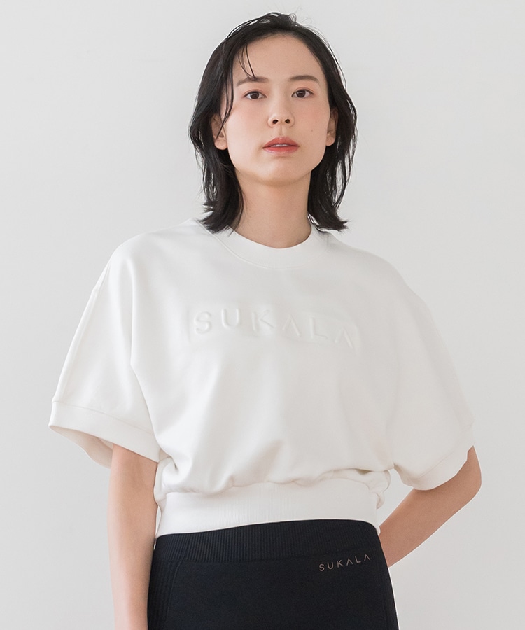 SUKALA】コクーンスウェットプルオーバー(Sサイズ ホワイト・グレー