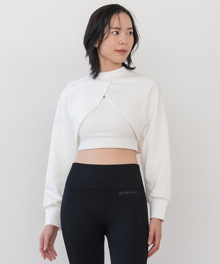 SUKALA】モックネックスウェットスリーブカバー(S・Mサイズ ホワイト