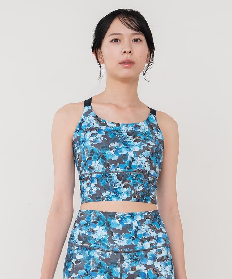 SUKALA】フルオブフラワークロスブラトップ(Sサイズ ブルー