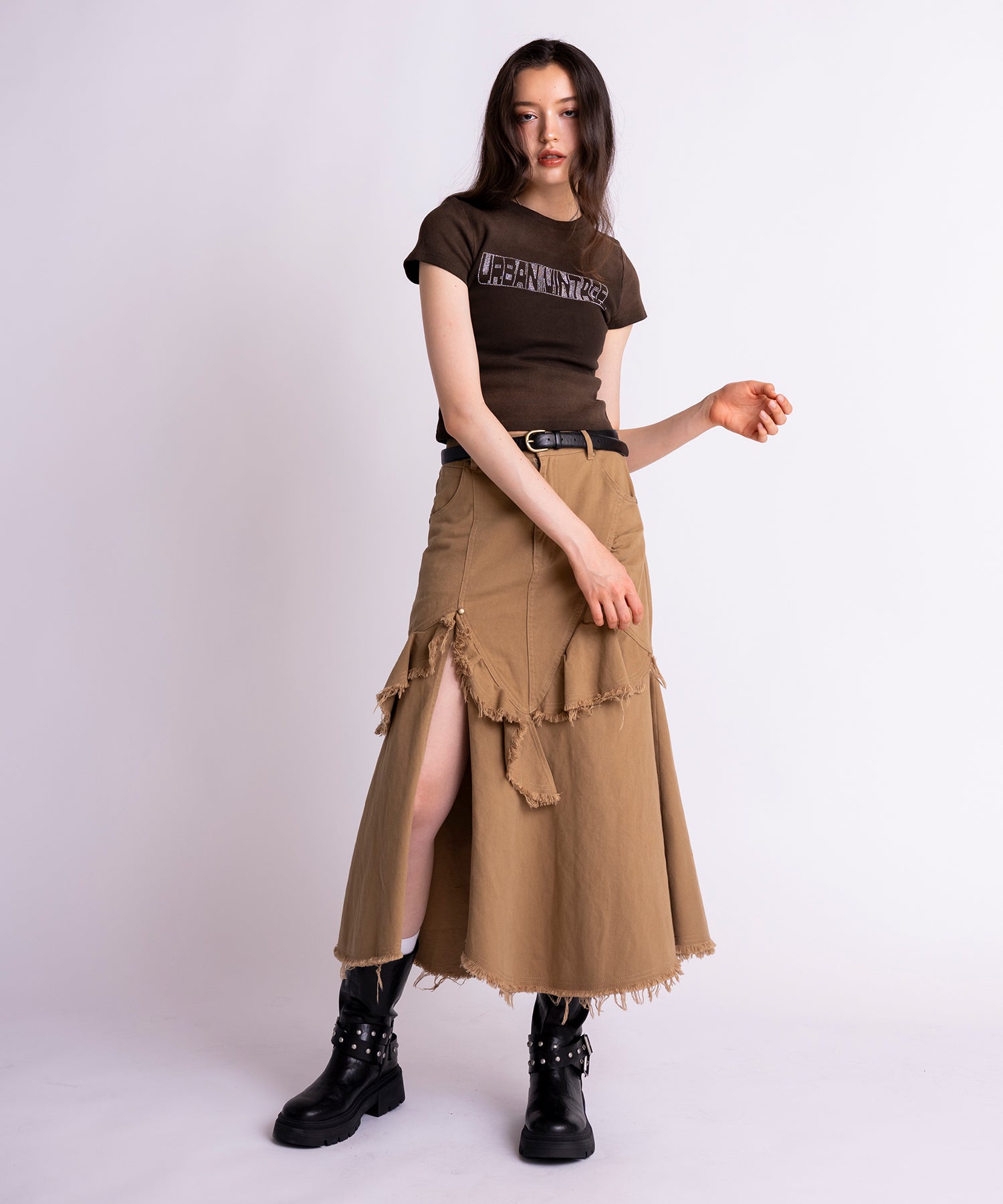 ラインストーンリブミニT｜ACLENT（アクレント）