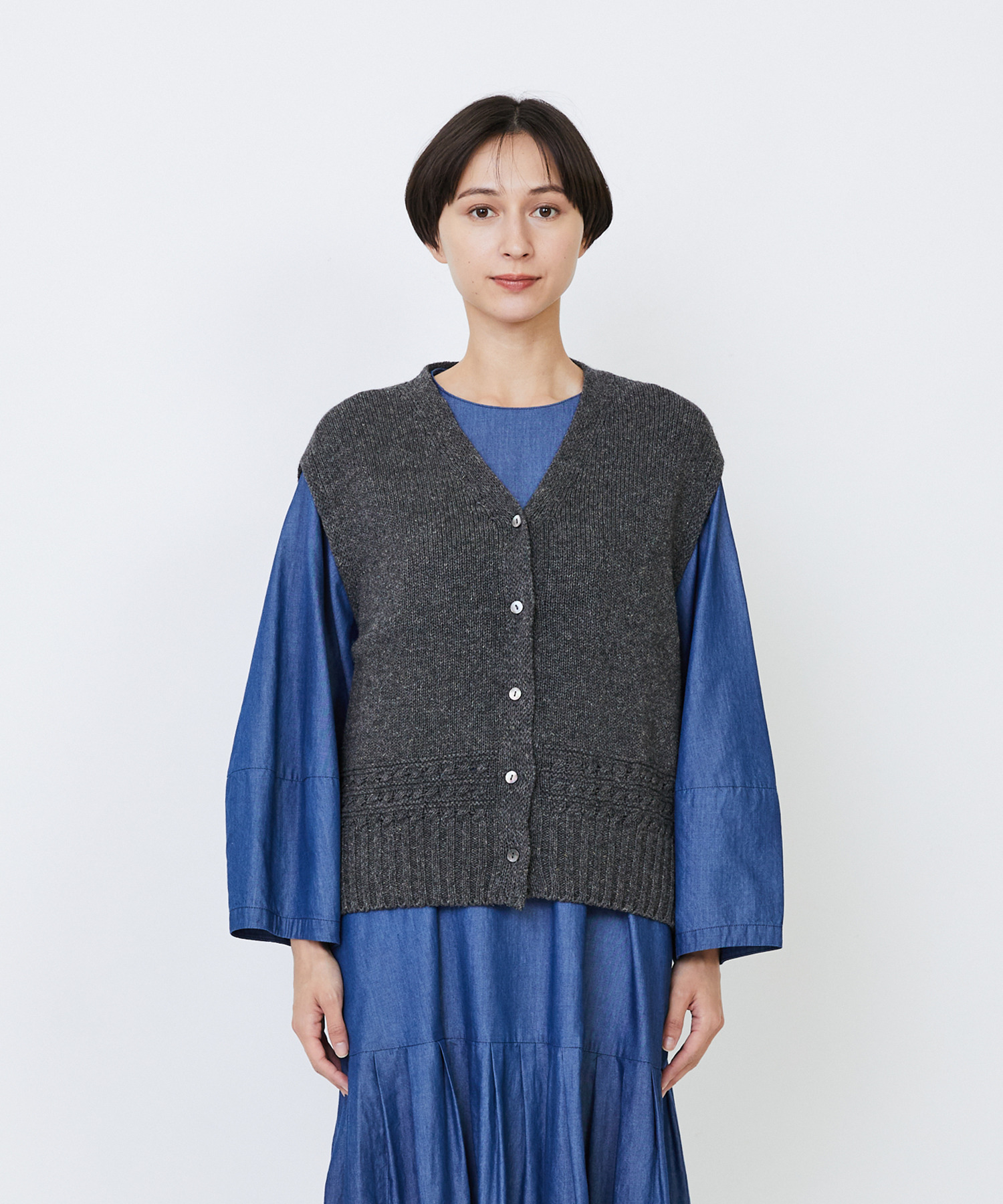 リネンウールホールガーメントベスト｜BIGI online store - ビギ