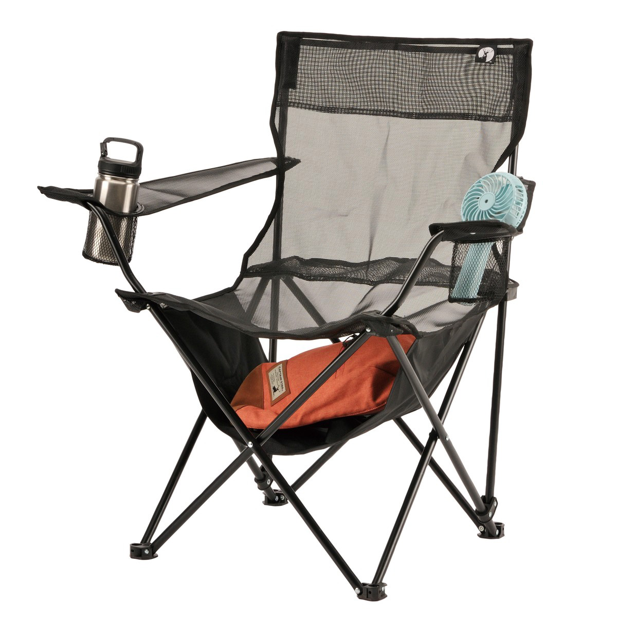 クールメッシュ リラックスラウンジチェア（ブラック） -キャプテン