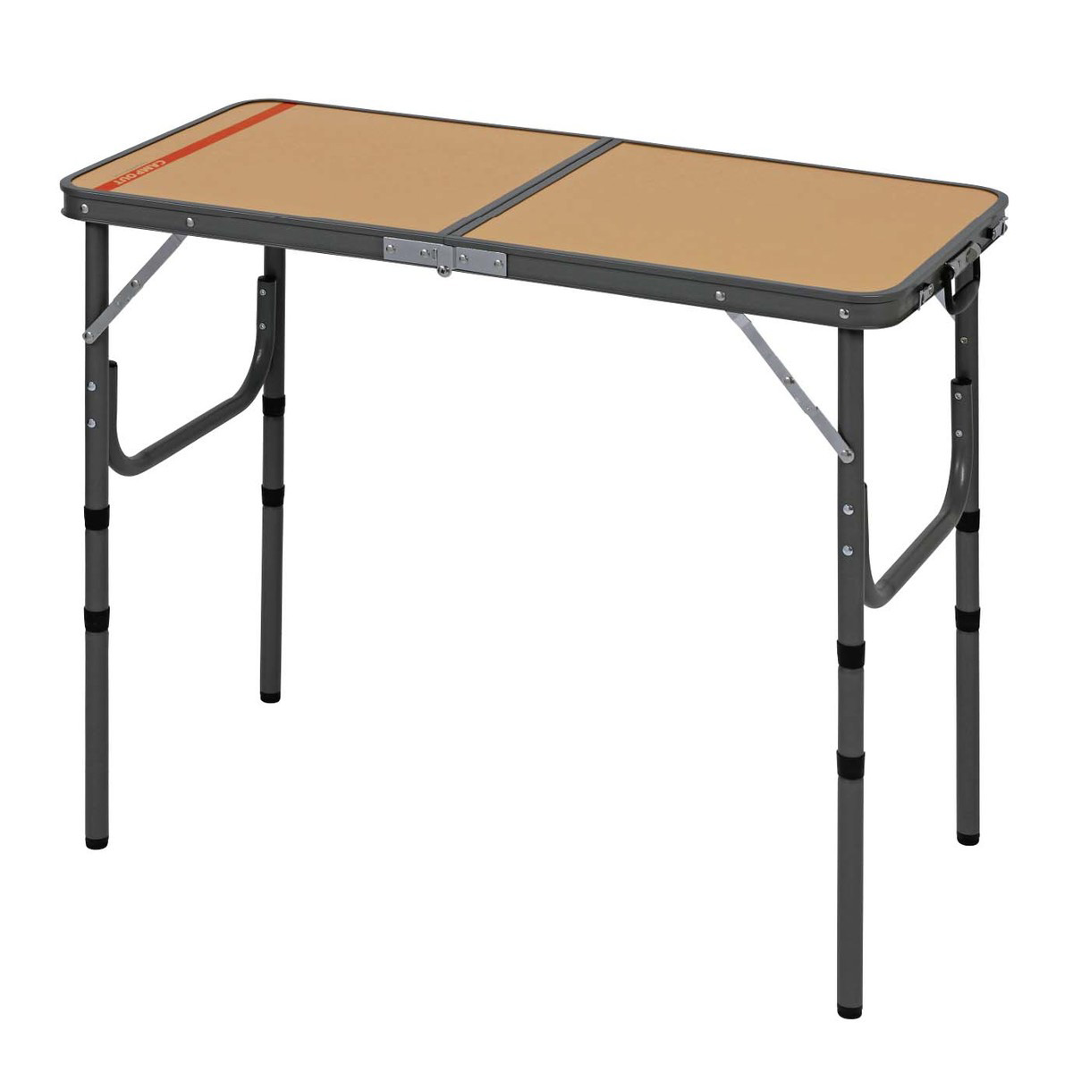 キャンプアウト アルミフォーウェイテーブル 90×45cm （タン