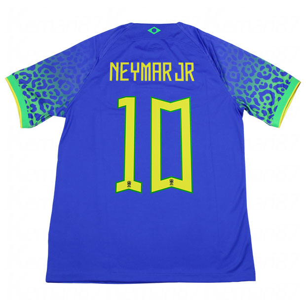ブラジル代表 2022 アウェイ 半袖レプリカユニフォーム 10.ネイマール