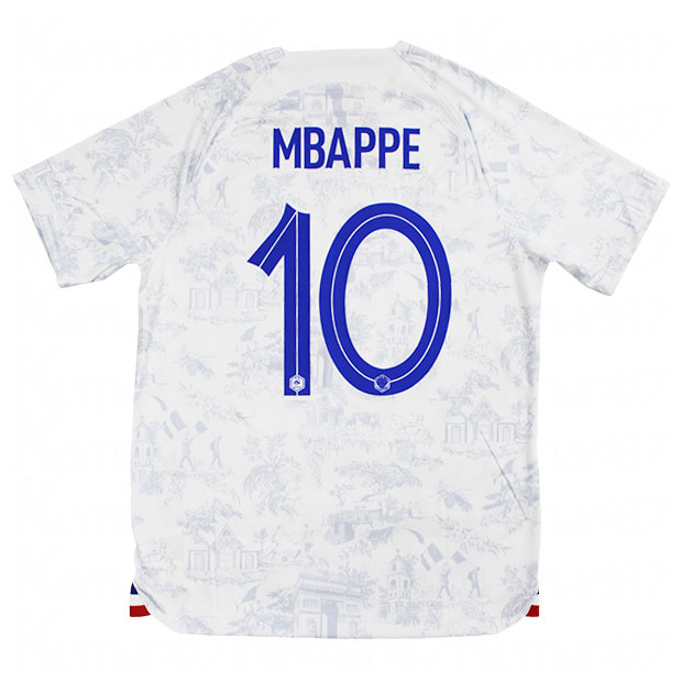 フランス代表 2022 アウェイ 半袖レプリカユニフォーム 10.キリアン