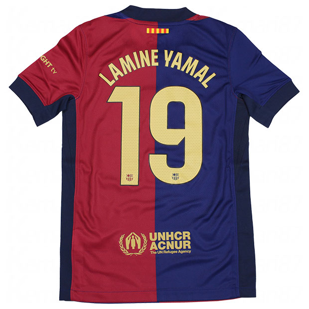 ジュニア FCバルセロナ 24-25 ホーム 半袖レプリカユニフォーム 19