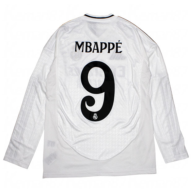 レアルマドリッド 24-25 ホーム 長袖レプリカユニフォーム 9.キリアン