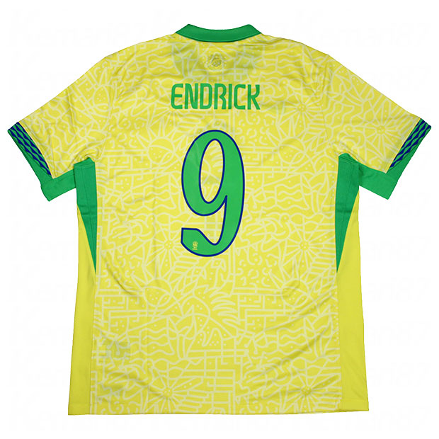 ブラジル代表 2024 ホーム 半袖レプリカユニフォーム 9.エンドリッキ