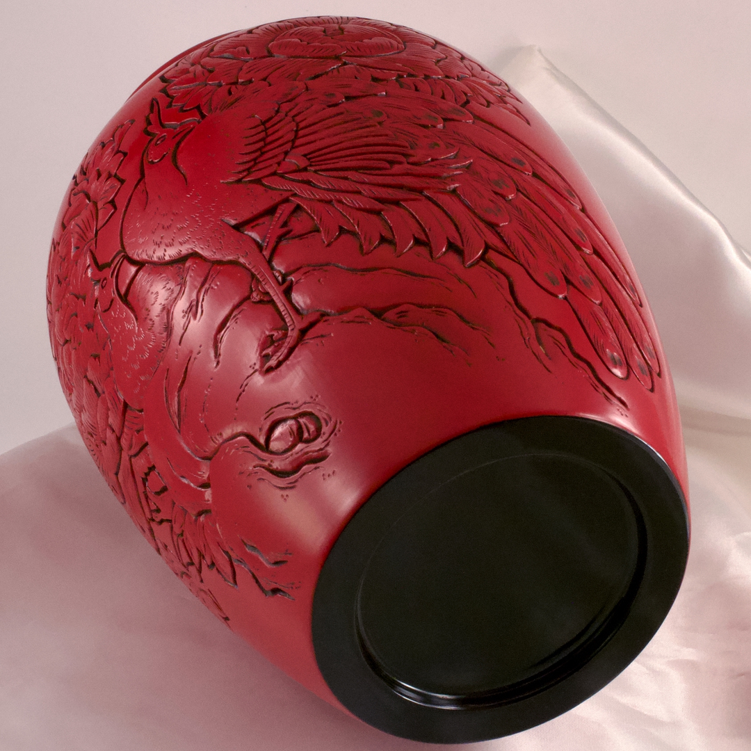 花瓶 村上堆朱（ついしゅ） 無形文化財 朱堂工藝店 川村信男 - いずみ