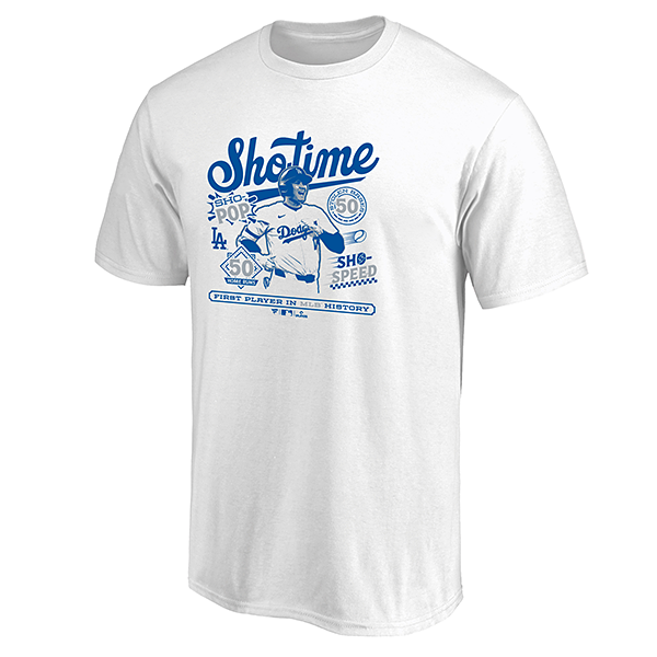 大谷翔平 「50-50 CLUB Sho-Time」 Tシャツ ホワイト(S nocolor): 野球