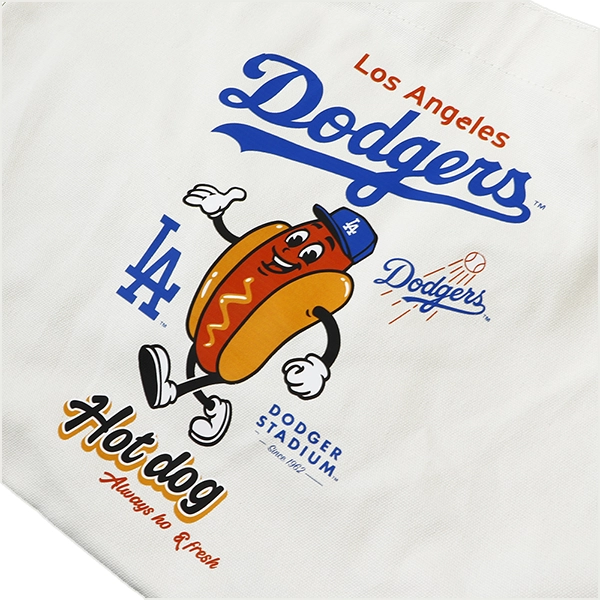 MLB ロサンゼルス・ドジャース キャンバストートバッグ Hot dog(青