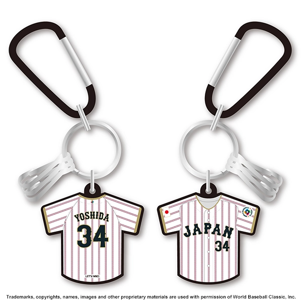2026 WORLD BASEBALL CLASSIC 選手ラバーカラビナキーチェーン(onesize