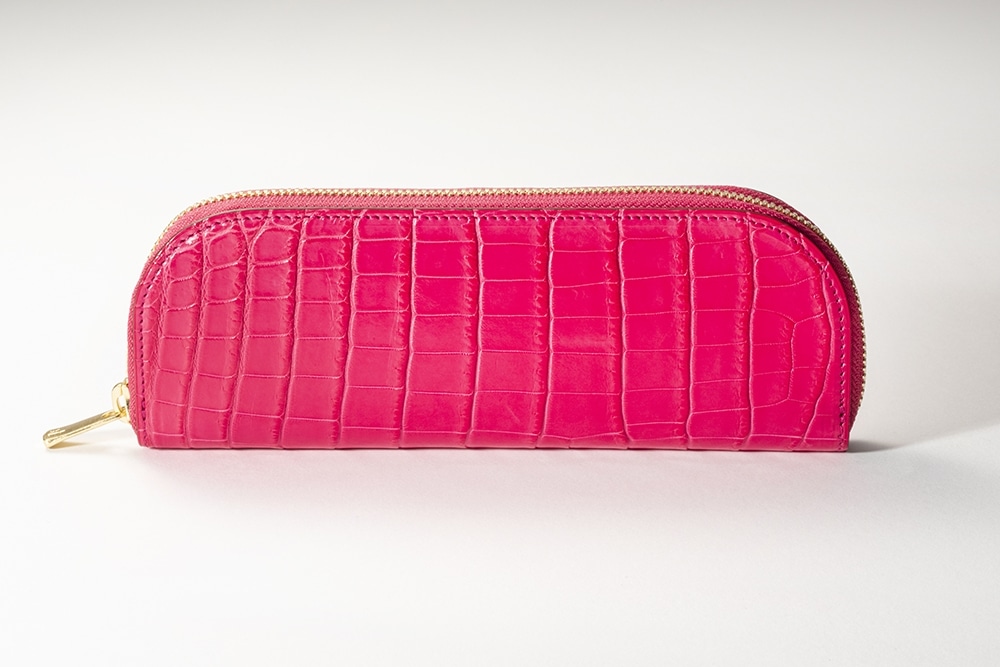 藤本さきこ クロコダイルペンケース【ローズピンク×ピンク】: グッズ