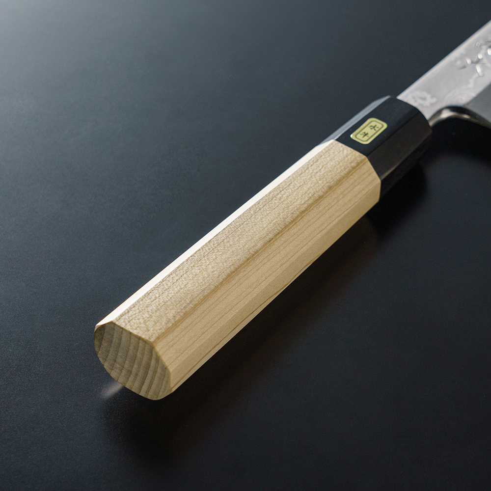 関孫六 青紙鋼ダマスカス切付240mm