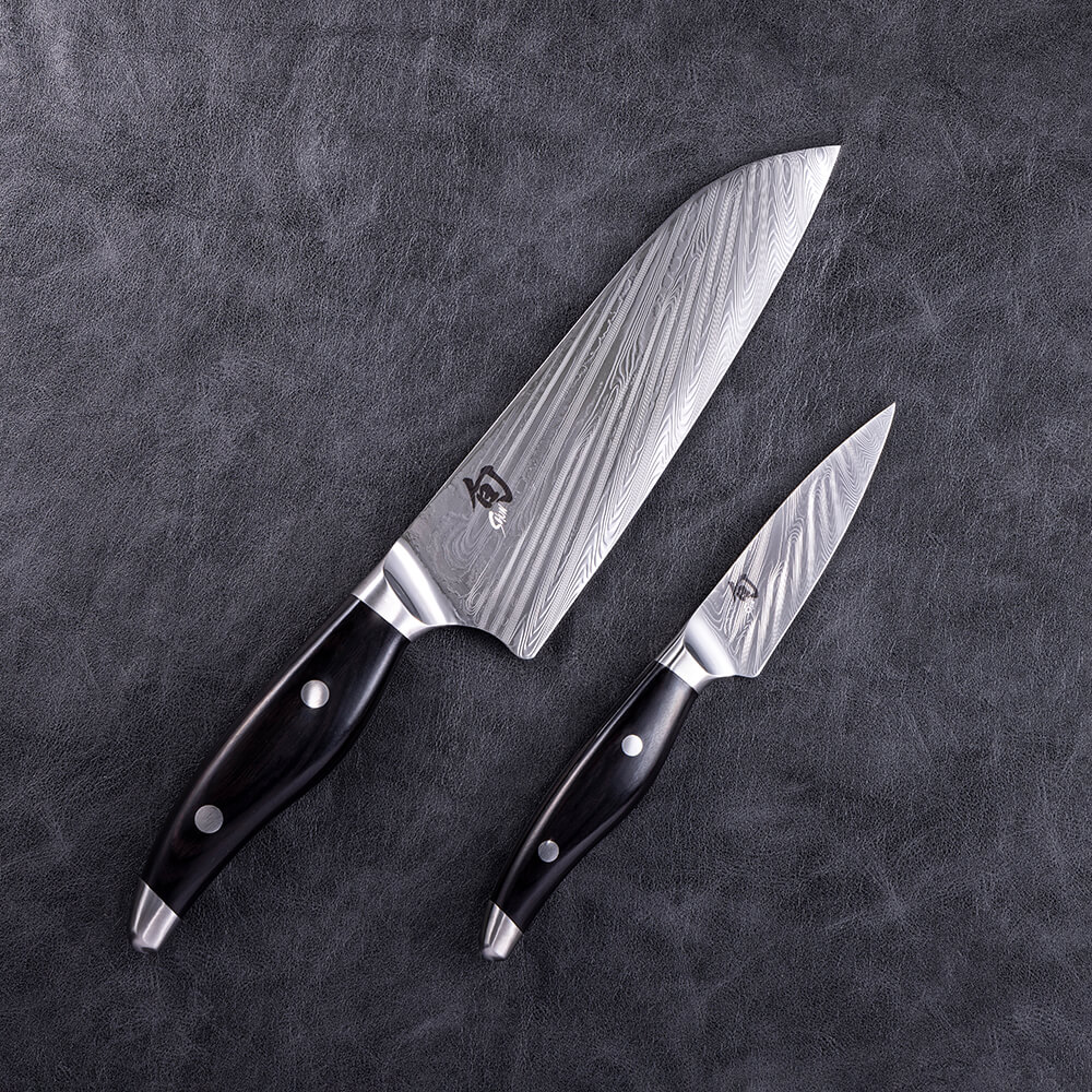 旬Nagare Black 2点セット（三徳 175mm・パーリング 85mm）: キッチン