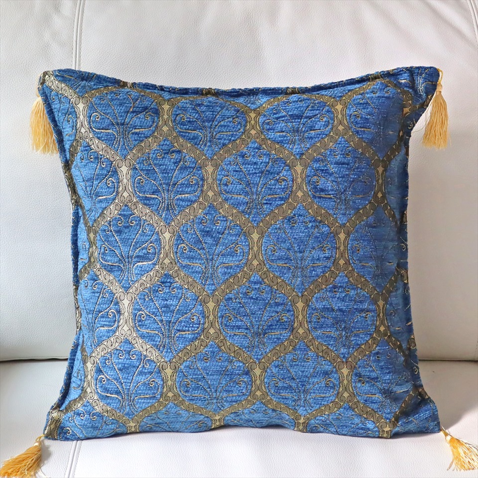 キリムスタイル / トルコ クッションカバー 45cm クレスト オーシャン