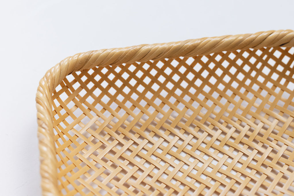 竹聲館 透かし網代 盛りかご 長方形 小 ｜くらすこと公式オンラインストア