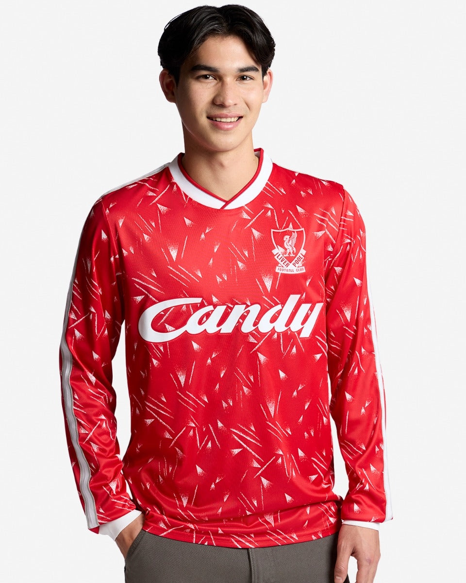 LFC Retro Candy 1989-91 Long Sleeve Home Shirt | Official