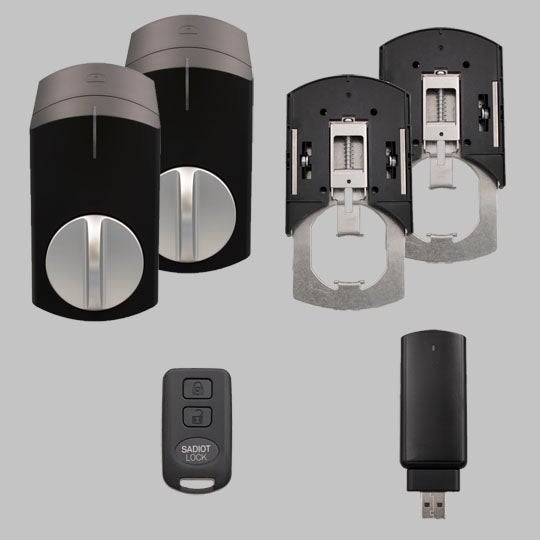 LIXIL SADIOT LOCK2 取付けプレートセット（本体2、ハブ1、リモコン1