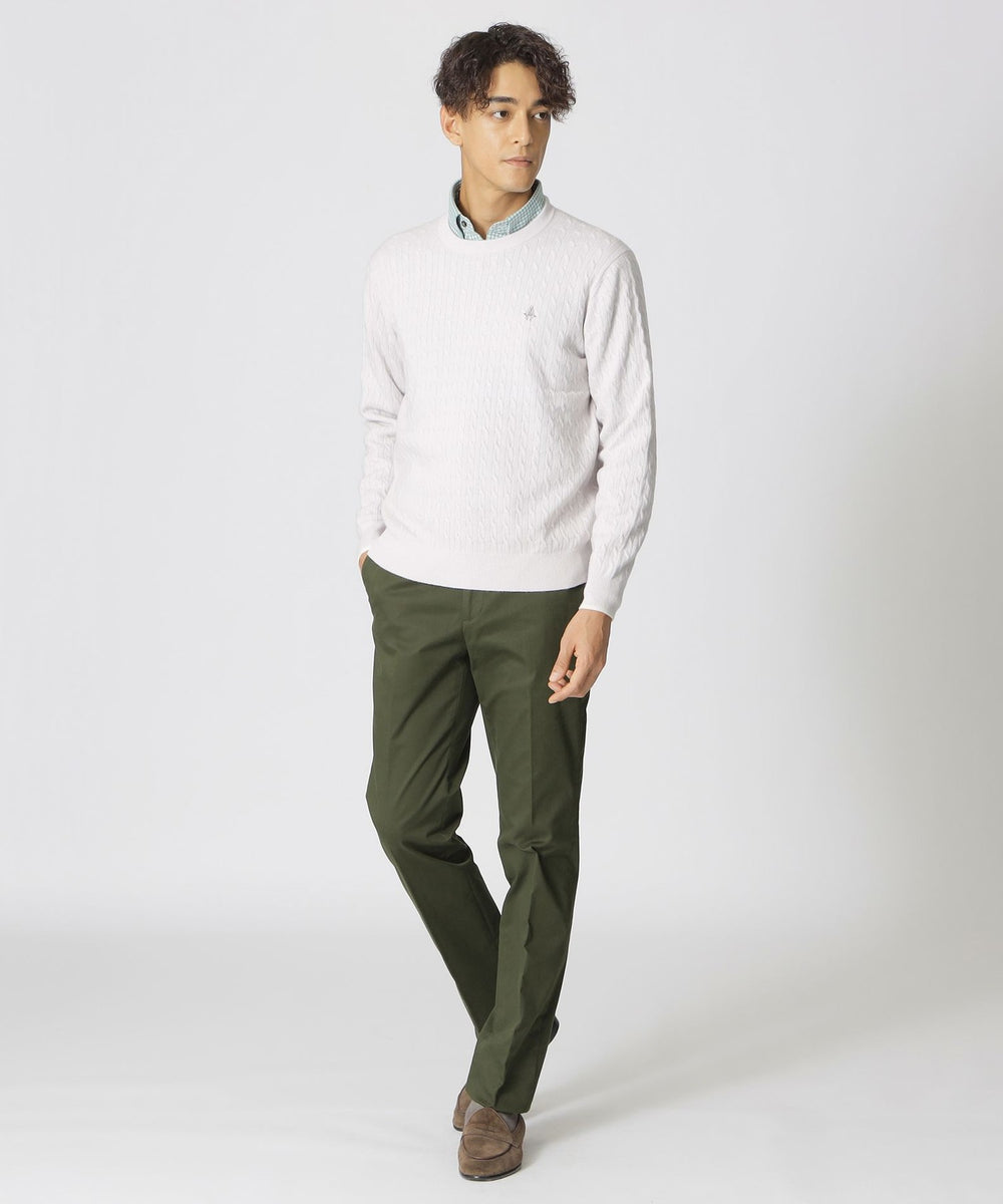 ミニケーブル柄 クルーネックセーター(トップス)｜Paul Stuart(ポール