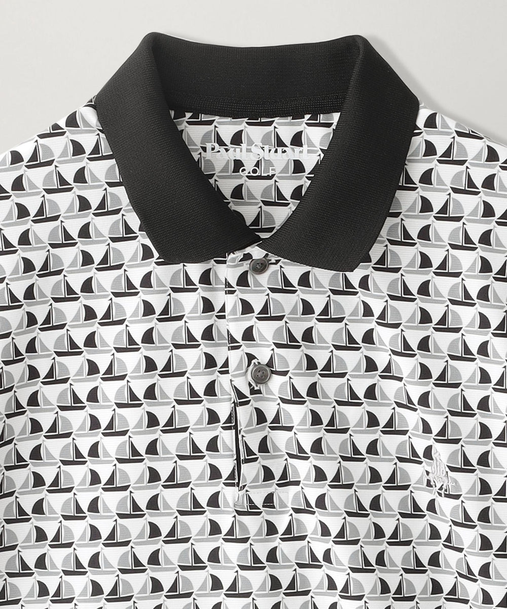 GOLF】 ヨットプリント柄 ポロシャツ(トップス)｜Paul Stuart(ポール