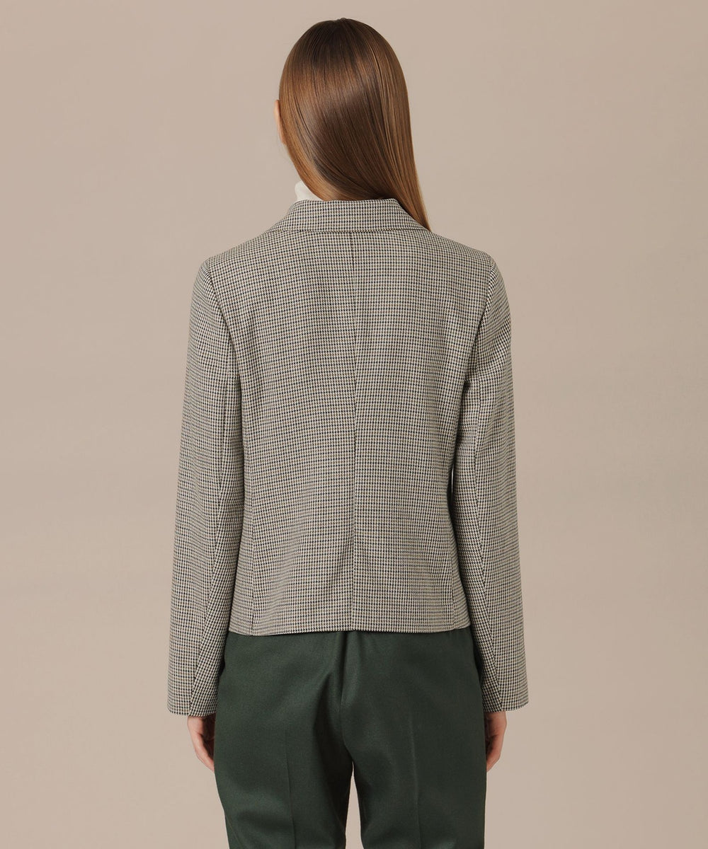 婦人画報11月号掲載】レーヨンウールハウンドトゥースジャケット