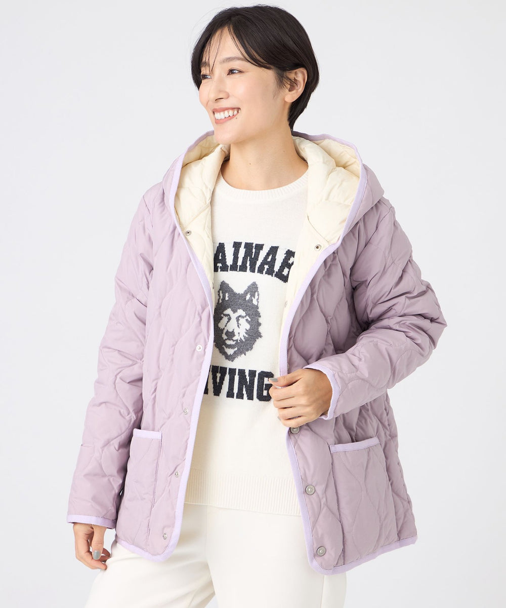 カタログ掲載】【ウォッシャブル】フーデッドキルティングダウン