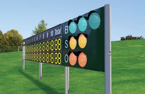 デジログスコアボード固定式 BSO LED カウントボード付（野球用10回