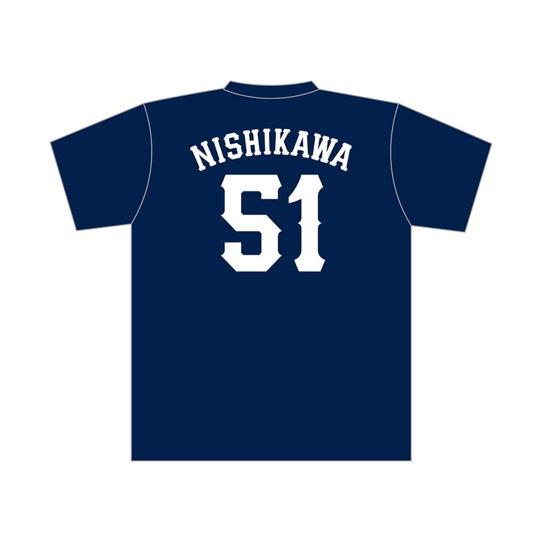 予約】プレイヤーズTシャツ ネイビー×ホワイト(定番8選手+背番号なし