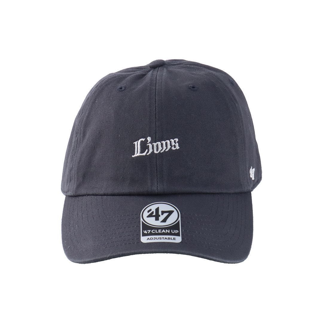 Lions ワードミニロゴ '47 CLEAN UP ビンテージネイビー: キャップ