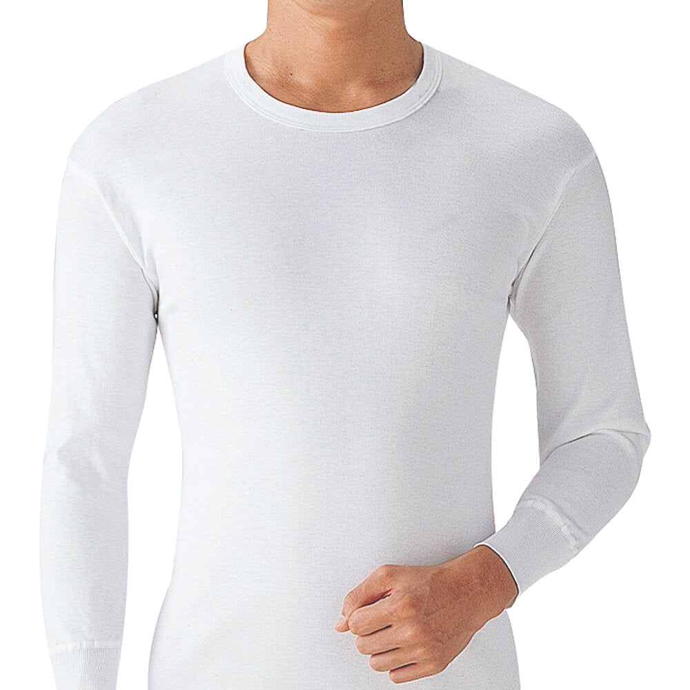 グンゼ メンズ 肌着 長袖 丸首シャツ 綿100% 2枚組 S～LL GUNZE