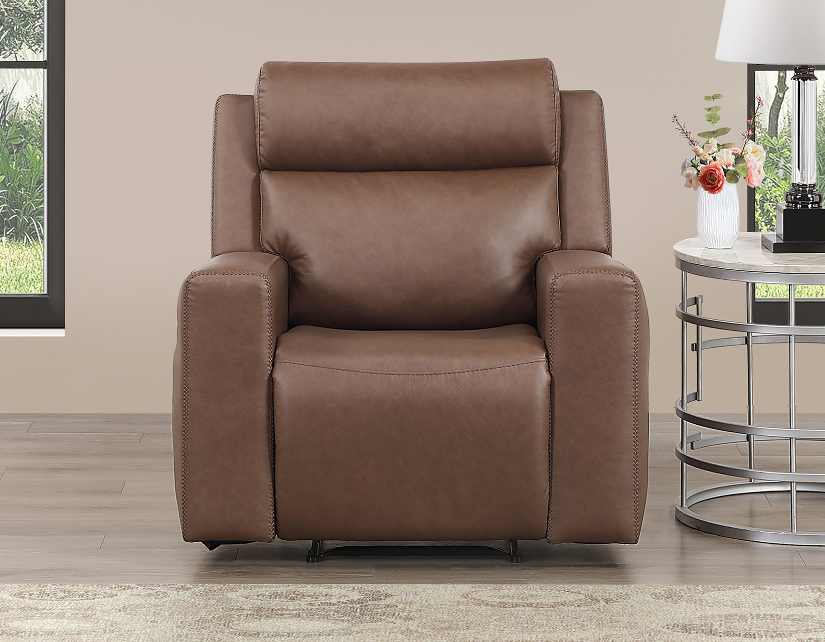Barron Recliner, Manual, Brown - Steve Silver Company