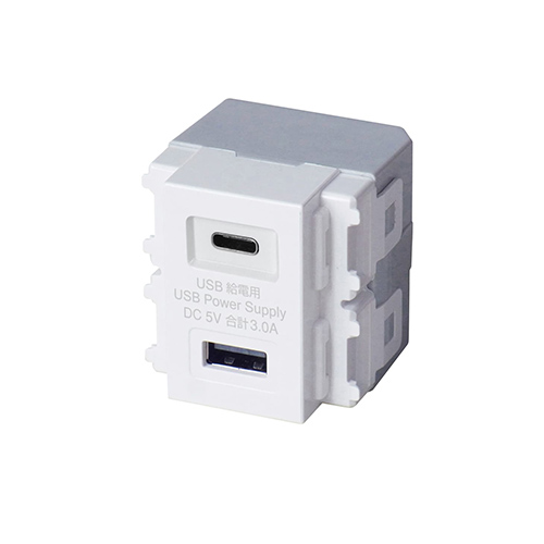 OAフロアオプション USB-R3704W TERADA USBコンセント Type-C＋Type-A