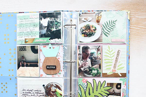 ハワイのお土産にもなりそうなものも入れて【ポケット スクラップ