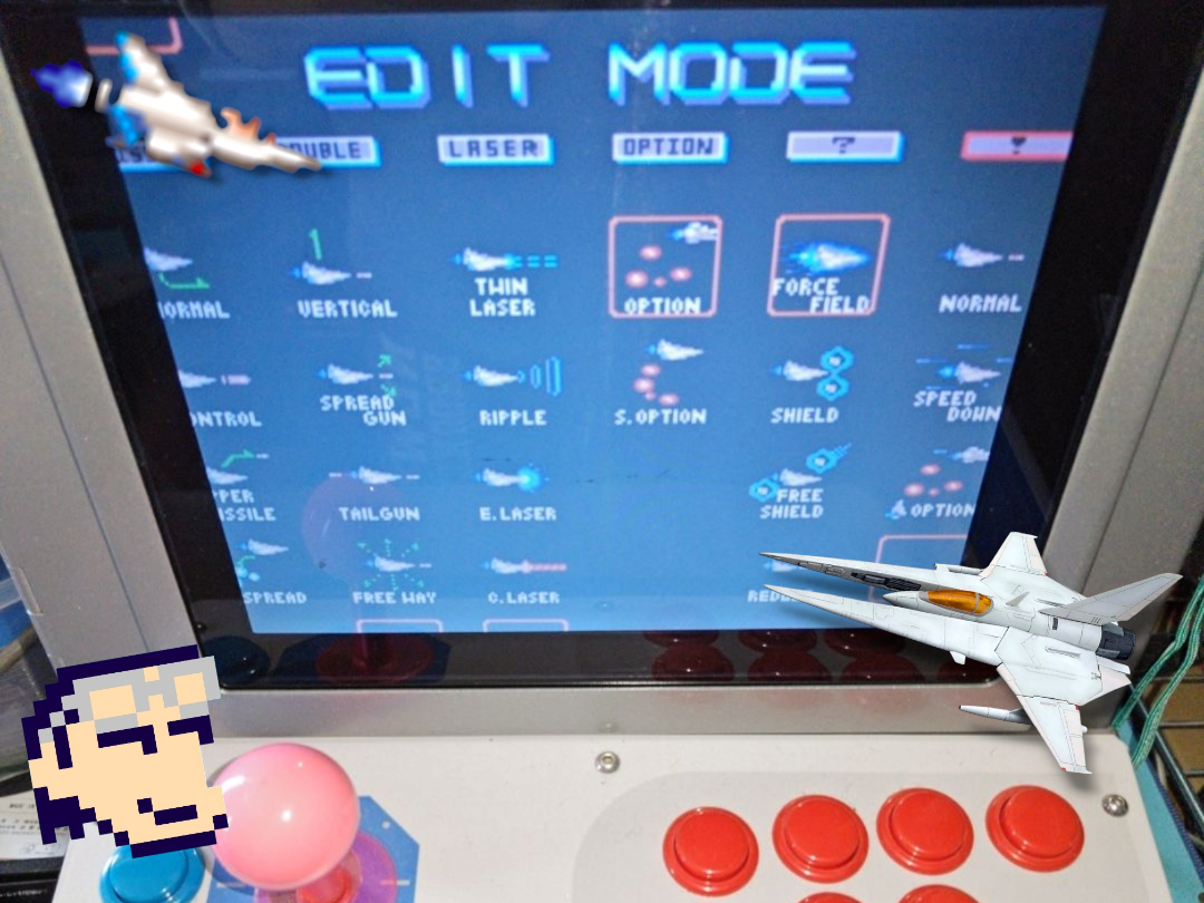 ちょっと動作確認② 卓上筐体 JAMMA配線 1レバー7ボタン 液晶モニター