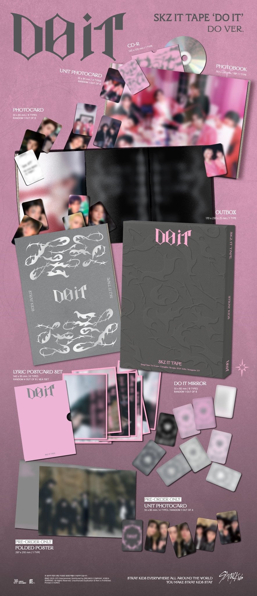 Stray Kids「DO IT」全11種類CD形態、封入・予約特典・店舗特典、情報