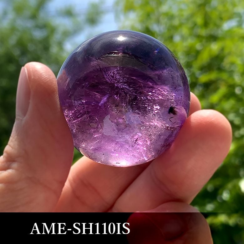 新着情報☆美しいパープルレインボー！ブラジル産アメジストスフィア