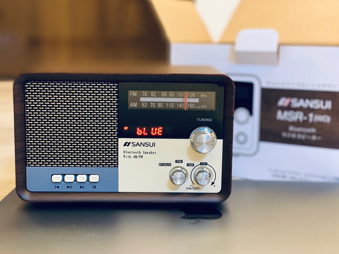 1950年代レトロテイストSANSUI Bluetoothラジオスピーカー「MSR-1
