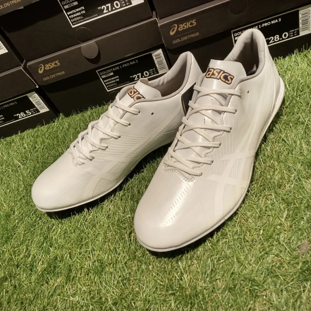アシックス】ゴールドステージ I-PRO MA2［ホワイト］待望のスパイク