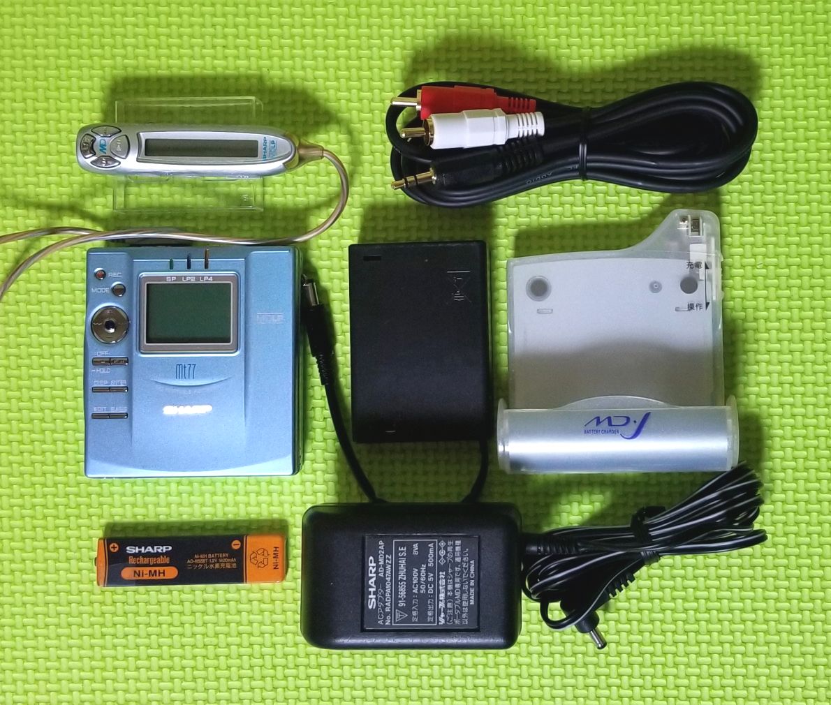MDポータブルレコーダー SHARP MD-mt77 MDLP対応・完動品・動作保証