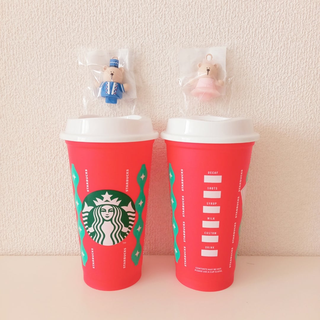スタバ ホリデー2022リユーザブルカップとキャップベアリスタ♪ | く