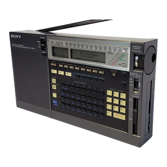 SONY ICF-2001D SERVICE MANUAL Pdf Download | ManualsLib
